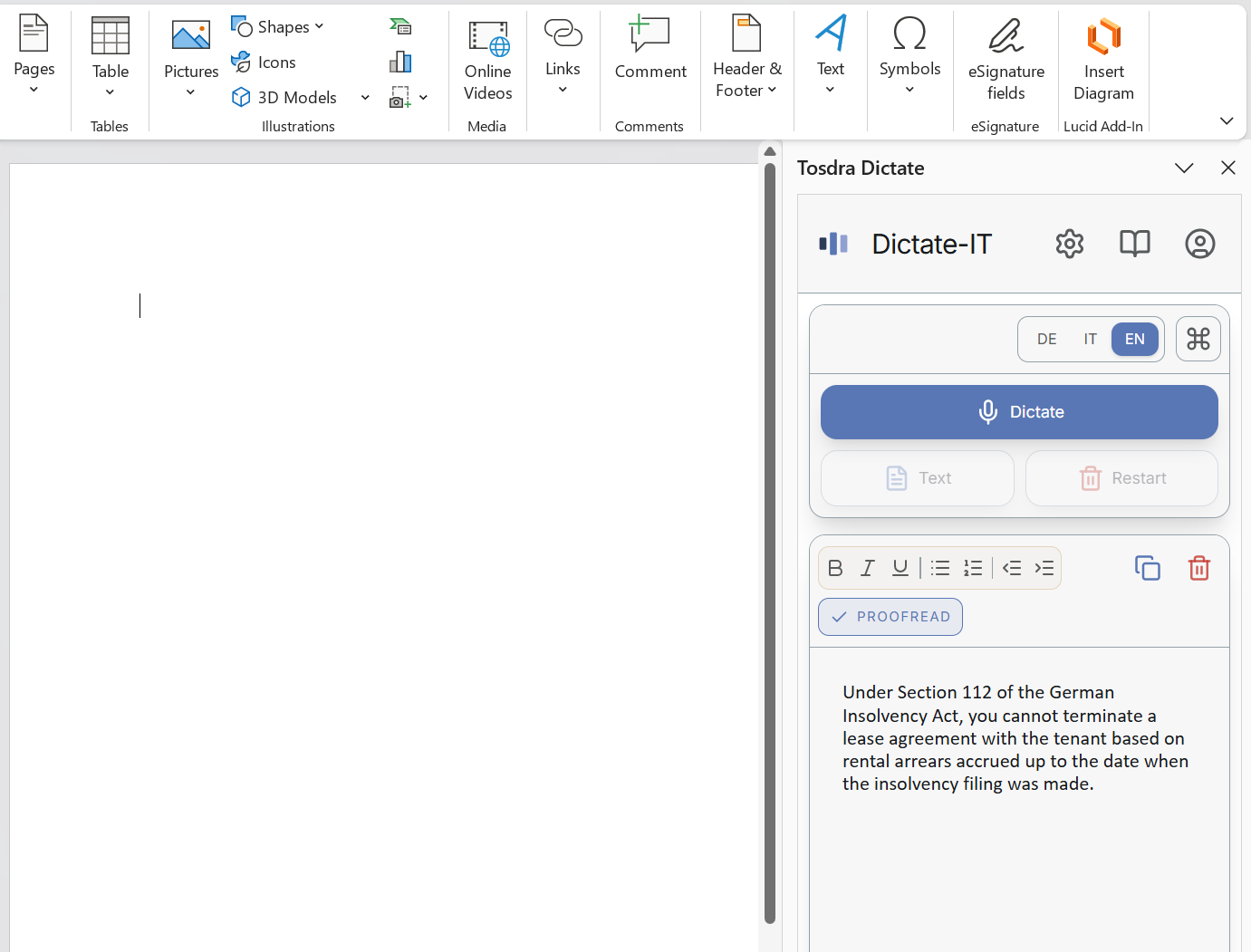 Dictate-IT add-ins in Outlook, Word and iPhone